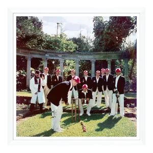 Getty Images, "Dapper Cricketers", Slim Aarons, January 1, 1957 Framed Art Print