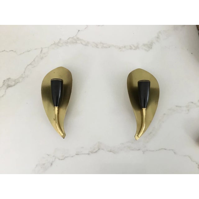 Metal Small Italian Brass Sconces, 1950s, Set of 2 For Sale - Image 7 of 11