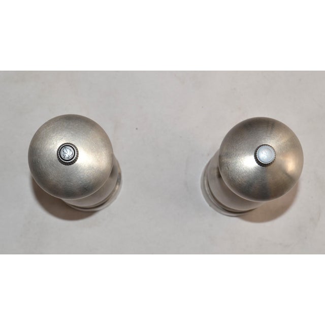 Large Peugeot Paris Stainless Steel Bistro Pepper and Salt Mill For Sale - Image 11 of 17