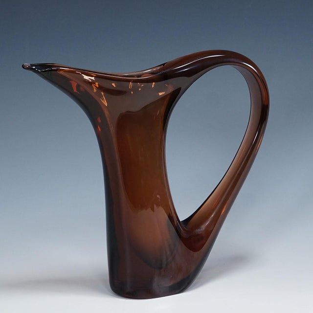 1950s Vintage Murano Glass Vase Anse Volanti by A.Ve.M. 1950s For Sale - Image 5 of 6