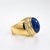 Modern Late 20th Century Estate 4ct Cabochon Sapphire & Diamond Ring, Size 7 For Sale - Image 3 of 6