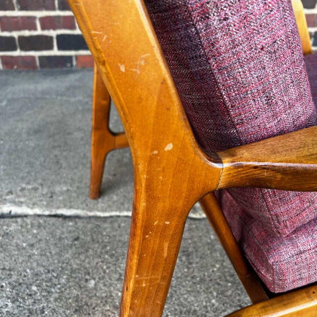 Dux Lounge Chair With New Foam and Fabric Straps (Pink Blend) For Sale In Cleveland - Image 6 of 11