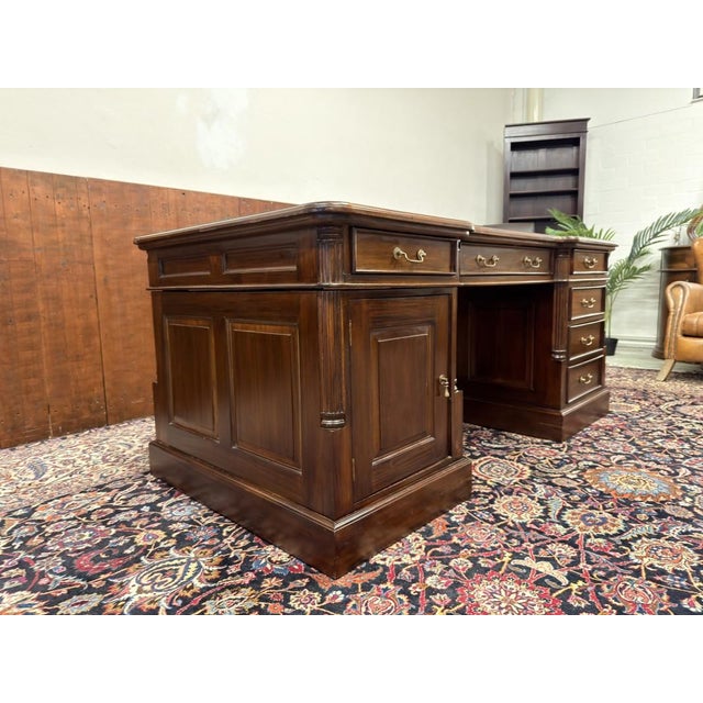 Chesterfield English Desk in Teak For Sale - Image 5 of 18