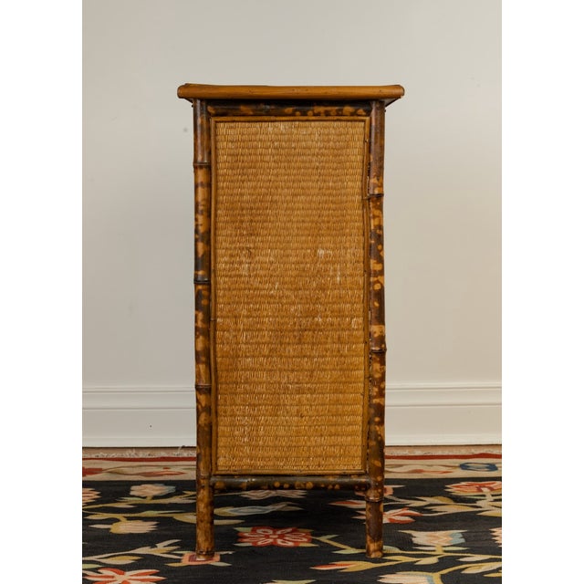 Late 19th Century Late 19th Century Victorian Tortoiseshell Bamboo Cabinet For Sale - Image 5 of 8