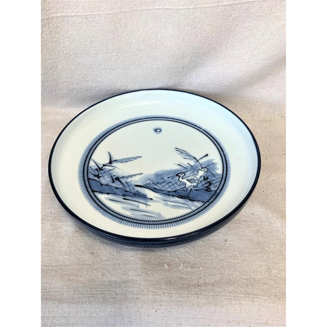 Japanese Vintage Japanese Blue & White Art Bowl For Sale - Image 3 of 10