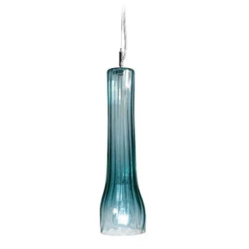 Tempo Curve Pendant Light from the Flashlight Collection in Teal For Sale - Image 4 of 4