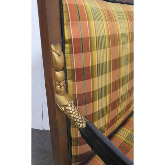French Empire Style Fruitwood Gilt Ebonized Carved Chair For Sale In Philadelphia - Image 6 of 7
