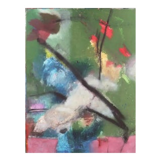 'Abstract in Orchid and Jade' by Kevin Keaney, San Francisco Art Institute, Large Bay Area Oil For Sale