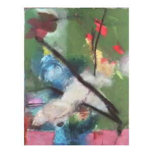 'Abstract in Orchid and Jade' by Kevin Keaney, San Francisco Art Institute, Large Bay Area Oil