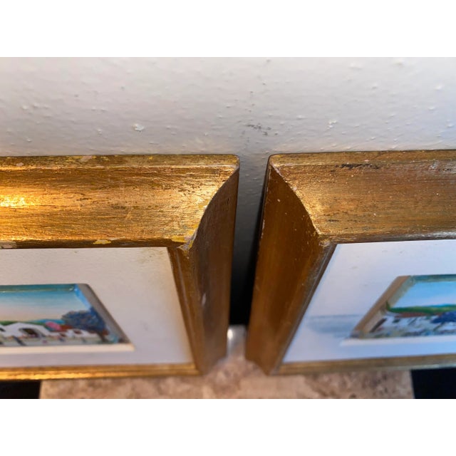 Vintage Miniature Mexican Themed Paintings Signed, Framed - a Pair For Sale - Image 9 of 12