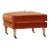 Greta Ottoman, Rust Velvet For Sale