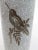 Mid 20th Century Royal Copenhagen Denmark Bird Mid Century Porcelain Crackle Vase For Sale - Image 5 of 11