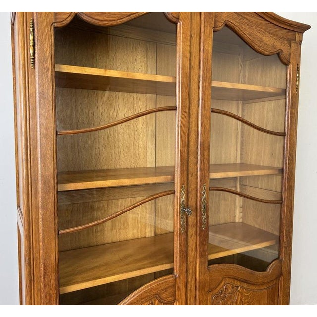 Vintage French Bookcase in Oak For Sale - Image 6 of 16