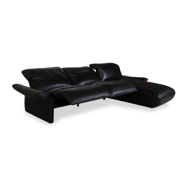 Black Elena Corner Sofa in Black Leather from Koinor For Sale - Image 8 of 18