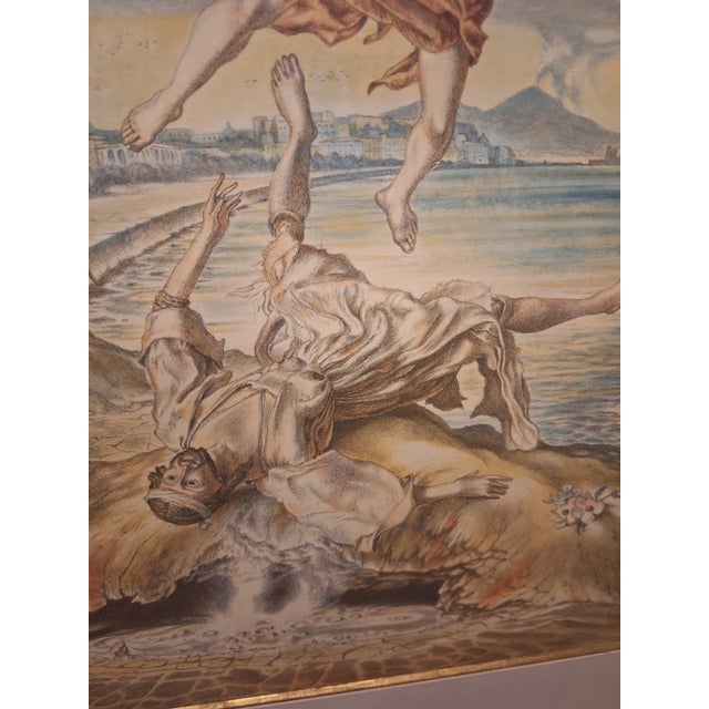 1950s Edward Laning Watercolor Painting St. Michael Defeating Fallen Angel Satan For Sale - Image 12 of 15