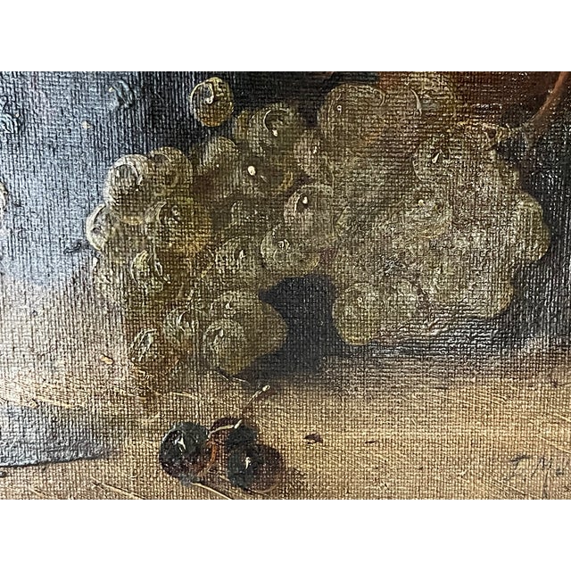 19 Th C German Still Life on Canvas in Gilded Frame For Sale - Image 9 of 16