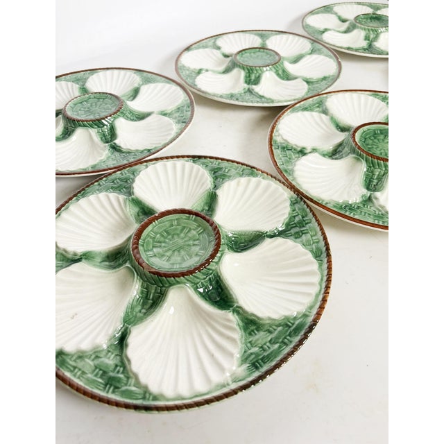 Ceramic Oyster Plates, France, 1960s, Set of 6 For Sale - Image 7 of 14