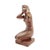 This striking Mid-Century Modern ceramic sculpture features an elegant, stylized kneeling female nude. Crafted in...