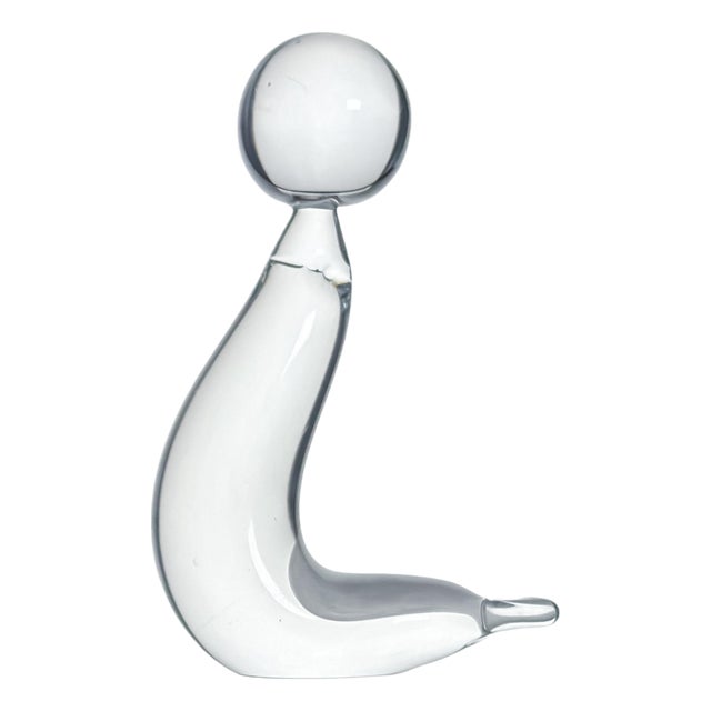 Mid-Century Modern Sea Lion Paperweight by Folke Walving, Sweden, 1960s For Sale