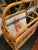 Boho Chic 1970s Vintage Arched Rattan Magazine Rack Basket For Sale - Image 3 of 10