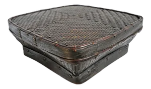 Vintage Akha Thai Square Basket