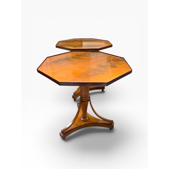 Pair of Continental Biedermeier-Style Side Tables For Sale - Image 4 of 15