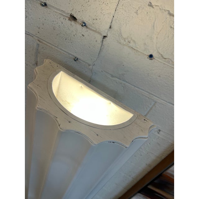 1940s Newly Lacquered Vintage Art Deco Torchiere Column Floor Lamps - a Pair For Sale - Image 5 of 6