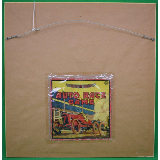 1920s Spe-Dem Auto Race C1922 Game Board in Yellow Frame For Sale - Image 5 of 6