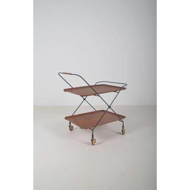 Swedish Trolley attributed to Paul Nagel for Jie Gantofta, 1960s For Sale - Image 12 of 12
