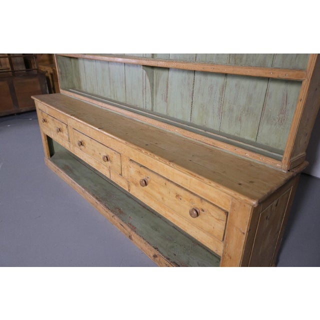Monumental 10' Antique English Pine Country Kitchen Dresser - Circa 1870 For Sale - Image 18 of 18