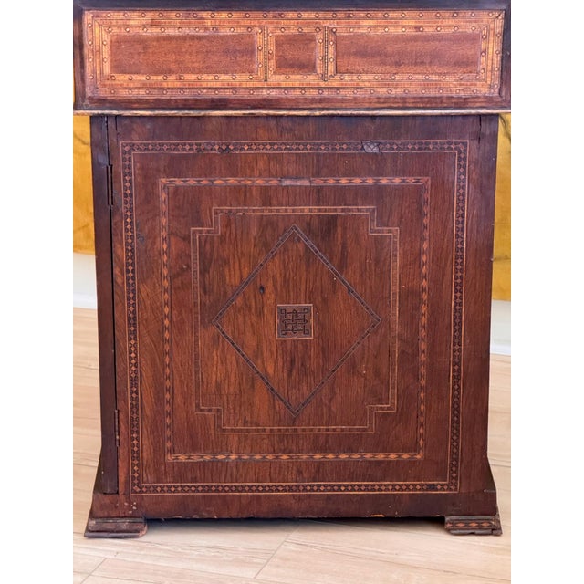 Mid-19th C. Middle Eastern Marquetry Inlaid Davenport Desk For Sale - Image 17 of 18