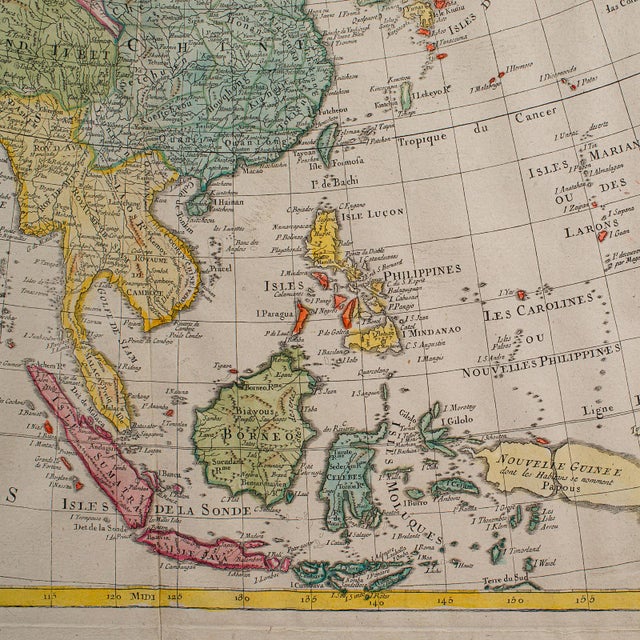 Antique Map of Asia, French, Framed, Atlas, Continental Cartography, Georgian For Sale - Image 11 of 12