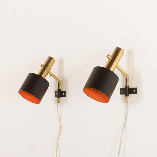 Wall Scones by Svend Aage Holm Sørensen for Holm Sørensen & Co, 1960s, Set of 2 For Sale - Image 4 of 16