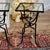1960s 1960s MCM John Salterini Style Wrought Iron Ivy Leaf Side Tables, Pair, Indoor/Outdoor Plant Stands For Sale - Image 5 of 9