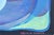Contemporary green, purple, and blue toned abstract painting by Chicago-based artist Cecilia Beaven. The work features a...