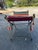 Hollywood Regency Vintage Hollywood Regency Campaign Style Wrought Iron Curved Sling Bench For Sale - Image 3 of 12