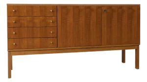 Mid Century Modern Teak Credenza C. 1960’s | Scandinavian Danish Modern Sideboard