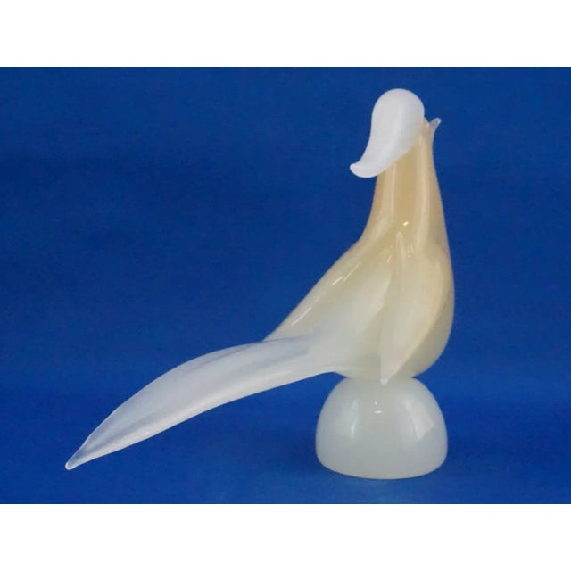 20th Century Blown Murano Opaline Glass Rooster Sculpture by Archimede Seguso, Italy For Sale - Image 12 of 18
