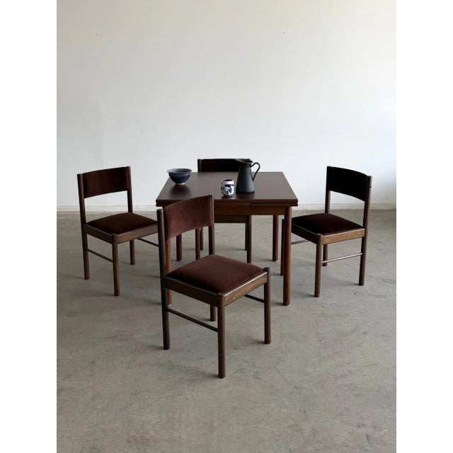 1970s 1970s Minimal Dark Brown Mid Century Chairs For Sale - Image 5 of 15