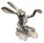 Vintage Boxing Garden Hare Cast Iron Statue For Sale - Image 4 of 12