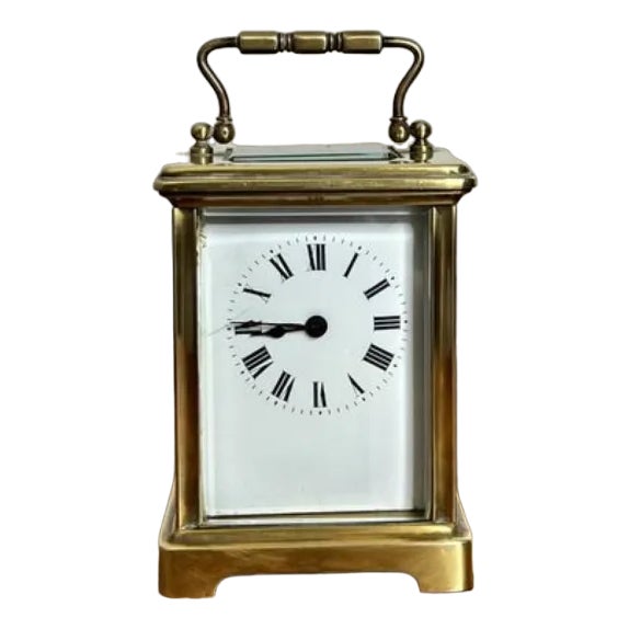 Antique Victorian Brass Carriage Clock, 1890s For Sale