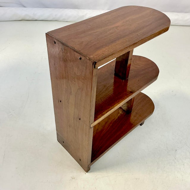 1940s Vintage Art Deco Americana Folk Art Three Tier Side Table For Sale - Image 14 of 14