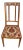 French Art Nouveau walnut set of 4 dining chairs (shown:1 of 4), original tapestry upholstery on seats , circa 1910's. Set...