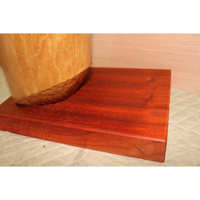 Brown 1960s Wood Sculpture For Sale - Image 8 of 9