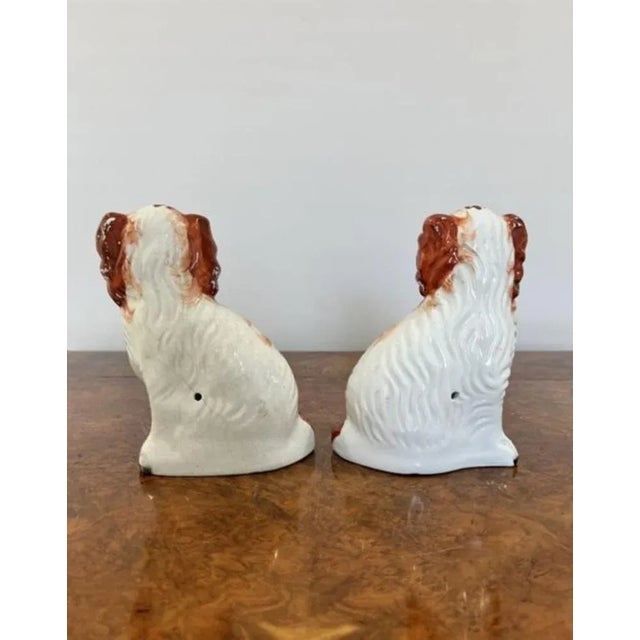 Antique Victorian Seated Spaniels Figurine, 1880, Set of 2 For Sale - Image 4 of 5