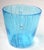 1970s Vintage Venini Style Blown Glass Light Blue White Wine Cooler Martini Ice Bucket Italy For Sale - Image 11 of 12