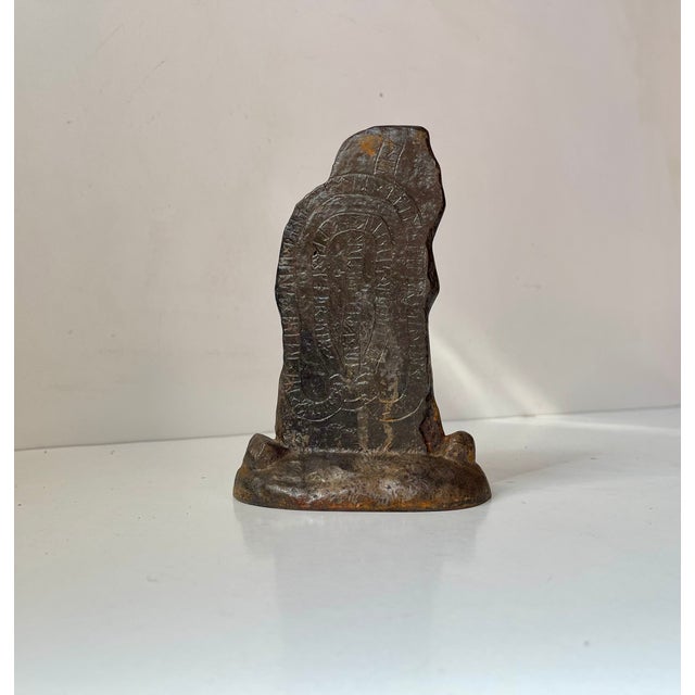Antique Runestone Desk Ornament in Cast Iron, 1894 For Sale - Image 7 of 7