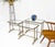 Set of MCM Solid Brass Faux Bamboo Glass Top Nesting Side End Tables Stands For Sale - Image 12 of 15