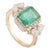 Emerald Diamond Ring Size 7 For Sale