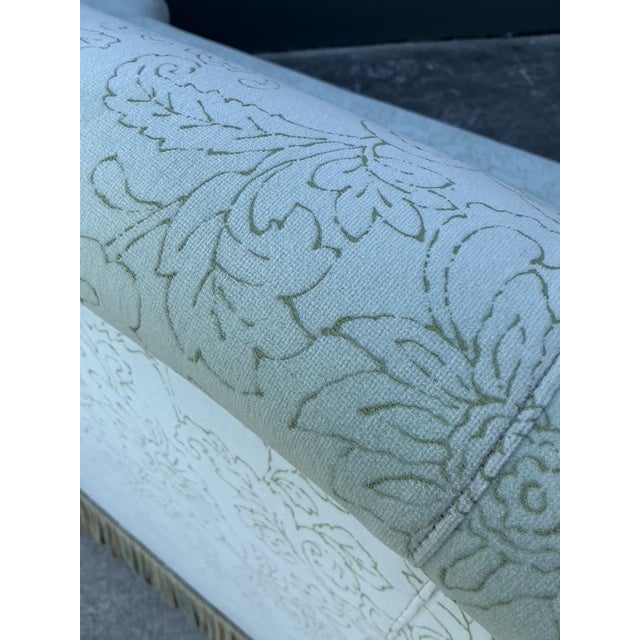 Early 21st Century Vintage Regency Velvet Curved Sofa For Sale - Image 5 of 12